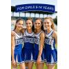 imageGirls Cheerleading Outfit Cheerleader Costume Dance Practice Cheer Uniform with Poms Poms SocksBlue