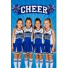 imageGirls Cheerleading Outfit Cheerleader Costume Dance Practice Cheer Uniform with Poms Poms SocksBlue