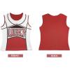 imageGirls Cheerleading Outfit Cheerleader Costume Dance Practice Cheer Uniform with Poms Poms SocksRed