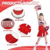 imageGirls Cheerleading Outfit Cheerleader Costume Dance Practice Cheer Uniform with Poms Poms SocksRed