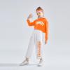 imageGirls Hip Hop Costume 2 Piece Dance Outfits Kids Cropped Hoodie Joggers Pants Clothes SetOrange