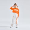 imageGirls Hip Hop Costume 2 Piece Dance Outfits Kids Cropped Hoodie Joggers Pants Clothes SetOrange