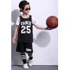 imageLOLANTA Boys 2 Piece Tank Top and Shorts Set Kids Hip Hop Street Dance Costume Basketball OutfitsBlack