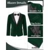 imageLOLANTA Boys 4 Piece Velvet Suit Formal Tuxedo Kids Slim Fit Blazer Dress Shirt Pants Outfit with Bow TieGreen Peak Lapel