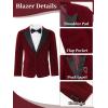 imageLOLANTA Boys 4 Piece Velvet Suit Formal Tuxedo Kids Slim Fit Blazer Dress Shirt Pants Outfit with Bow TieWine Red Peak Lapel