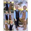 imageLOLANTA Boys 4Piece Formal Suit Wedding Ring Bearer Outfit Vest Suit Pants with White Dress Shirt and Tie for 314 YearsBlack