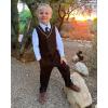 imageLOLANTA Boys 4Piece Formal Suit Wedding Ring Bearer Outfit Vest Suit Pants with White Dress Shirt and Tie for 314 YearsBlack