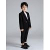 imageLOLANTA Boys Casual Suits Wedding Outfits Kids 2 Piece Gentleman Blazer and Pants Set DresswearBlack