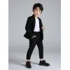 imageLOLANTA Boys Casual Suits Wedding Outfits Kids 2 Piece Gentleman Blazer and Pants Set DresswearBlack