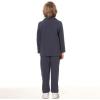 imageLOLANTA Boys Casual Suits Wedding Outfits Kids 2 Piece Gentleman Blazer and Pants Set DresswearBluegray