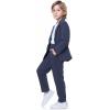 imageLOLANTA Boys Casual Suits Wedding Outfits Kids 2 Piece Gentleman Blazer and Pants Set DresswearBluegray