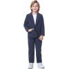 imageLOLANTA Boys Casual Suits Wedding Outfits Kids 2 Piece Gentleman Blazer and Pants Set DresswearBluegray
