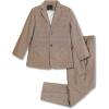 imageLOLANTA Boys Casual Suits Wedding Outfits Kids 2 Piece Gentleman Blazer and Pants Set DresswearKhaki