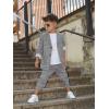 imageLOLANTA Boys Casual Suits Wedding Outfits Kids 2 Piece Gentleman Blazer and Pants Set DresswearLight Grey