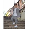 imageLOLANTA Boys Casual Suits Wedding Outfits Kids 2 Piece Gentleman Blazer and Pants Set DresswearLight Grey