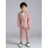 imageLOLANTA Boys Casual Suits Wedding Outfits Kids 2 Piece Gentleman Blazer and Pants Set DresswearPink