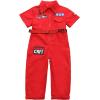 imageLOLANTA Boys Girls Fashion Jumpsuit ZipFront Coveralls Hip Hop Street Dance Outfit Kids Halloween CostumesRed