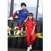 imageLOLANTA Boys Girls Fashion Jumpsuit ZipFront Coveralls Hip Hop Street Dance Outfit Kids Halloween CostumesRed