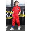 imageLOLANTA Boys Girls Fashion Jumpsuit ZipFront Coveralls Hip Hop Street Dance Outfit Kids Halloween CostumesRed