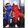 imageLOLANTA Boys Girls Fashion Jumpsuit ZipFront Coveralls Hip Hop Street Dance Outfit Kids Halloween CostumesRed