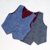imageLOLANTA Boys Suit 4PCs Vest Pant Shirt Bow Tie Set Wedding Ring Bearer Outfit Kids Dress ClothesBright Blue