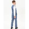 imageLOLANTA Boys Suit 4PCs Vest Pant Shirt Bow Tie Set Wedding Ring Bearer Outfit Kids Dress ClothesBright Blue