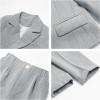 imageLOLANTA Boys Suits Set Wedding Ring Bearer Outfits Kids Tuxedos Blazer Suit Pant Bow tie Birthday Easter ClothesGrey