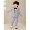 imageLOLANTA Boys Suits Set Wedding Ring Bearer Outfits Kids Tuxedos Blazer Suit Pant Bow tie Birthday Easter ClothesGrey