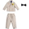 imageLOLANTA Boys Suits Set Wedding Ring Bearer Outfits Kids Tuxedos Blazer Suit Pant Bow tie Birthday Easter ClothesKhaki