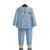 imageLOLANTA Boys Suits Set Wedding Ring Bearer Outfits Kids Tuxedos Blazer Suit Pant Bow tie Birthday Easter ClothesLight Blue