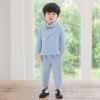 imageLOLANTA Boys Suits Set Wedding Ring Bearer Outfits Kids Tuxedos Blazer Suit Pant Bow tie Birthday Easter ClothesLight Blue