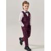imageLOLANTA Boys Vest Pants Set Plaid Dress Suit with Shirt Kids Tuxedo Formal Wedding Ring Bearer OutfitPurple
