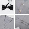 imageLOLANTA Boys Vest Suit 4Piece Formal Suit Set Pretty Texture Kids Birthday Wedding Easter Party Dress Outfits 213 YearsGray