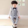 imageLOLANTA Boys Vest Suit 4Piece Formal Suit Set Pretty Texture Kids Birthday Wedding Easter Party Dress Outfits 213 YearsGray