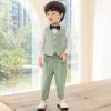 imageLOLANTA Boys Vest Suit 4Piece Formal Suit Set Pretty Texture Kids Birthday Wedding Easter Party Dress Outfits 213 YearsGreen