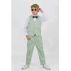 imageLOLANTA Boys Vest Suit 4Piece Formal Suit Set Pretty Texture Kids Birthday Wedding Easter Party Dress Outfits 213 YearsGreen