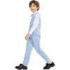 imageLOLANTA Boys Vest Suits 4PCs Wedding Ring Bearer Outfits Wasitcoat Shirt Pants Bow Tie 213 YearsBluewith Shirt