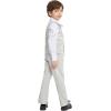 imageLOLANTA Boys Vest Suits 4PCs Wedding Ring Bearer Outfits Wasitcoat Shirt Pants Bow Tie 213 YearsGreywith Shirt