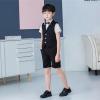 imageLOLANTA Boys Vest Tuxedo Suit Wedding Ring Bearer Outfits 4PCs Dress Clothes Vest Shirt Shorts Bow TieBlack