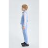 imageLOLANTA Boys Vest and Pants Set Slim Fit Dress Clothes Kids 5 Piece Ring Bearer Outfit Adjustable WaistBlue Plaid