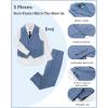 imageLOLANTA Boys Vest and Pants Set Slim Fit Dress Clothes Kids 5 Piece Ring Bearer Outfit Adjustable WaistDark Blue