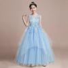 imageLOLANTA Flower Girl Dress for Wedding Kids Tulle Princess Long Dresses Father Daughter Dance Girls Vestidos Lace EmbroideryBlue