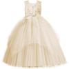 imageLOLANTA Flower Girl Dress for Wedding Kids Tulle Princess Long Dresses Father Daughter Dance Girls Vestidos Lace EmbroideryChampagne