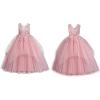 imageLOLANTA Flower Girl Dress for Wedding Kids Tulle Princess Long Dresses Father Daughter Dance Girls Vestidos Lace EmbroideryPink