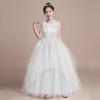 imageLOLANTA Flower Girl Dress for Wedding Kids Tulle Princess Long Dresses Father Daughter Dance Girls Vestidos Lace EmbroideryWhite