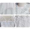 imageLOLANTA Flower Girl Dress for Wedding Kids Tulle Princess Long Dresses Father Daughter Dance Girls Vestidos Lace EmbroideryWhite