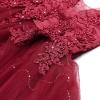 imageLOLANTA Flower Girl Dress for Wedding Kids Tulle Princess Long Dresses Father Daughter Dance Girls Vestidos Lace EmbroideryWine Red