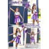 imageLOLANTA Girls Cheerleader Costume Pleated Skirt Set Cheerleader Outfit with Pom PomPurple