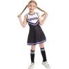 imageLOLANTA Girls Cheerleader Costumes Dresses Cheerleading Outfit Cheer Uniform Pom PomsBlack