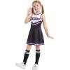 imageLOLANTA Girls Cheerleader Costumes Dresses Cheerleading Outfit Cheer Uniform Pom PomsBlack